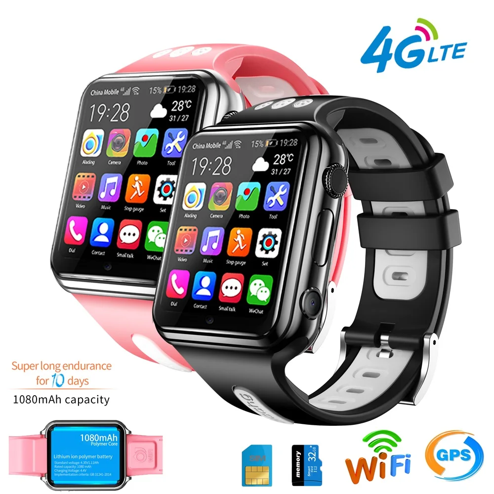 

H1 4G GPS Wifi location Student/Children Smart Watch Phone android system app install Bluetooth Smartwatch SIM Card Android 9.0