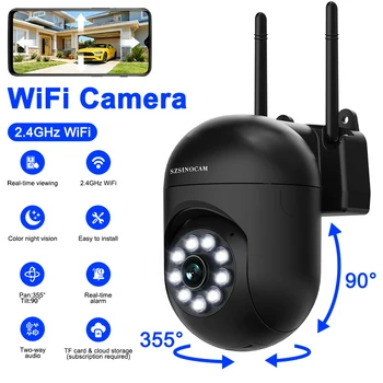 3MP Wifi HD Night Color Cam IP Wireless Security Surveillance PTZ Camera 4X Zoom Cameras Tracking Two-way Audio 1