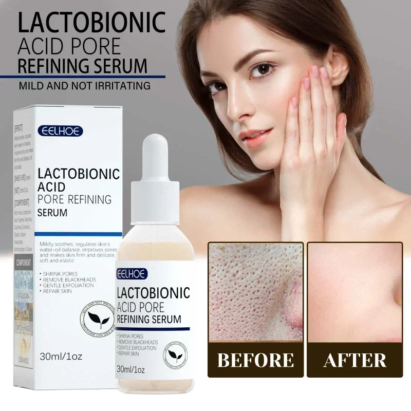 Lactobionic Acid Face Serum Pore Shrink Hyaluronic Acid Moisturizing Nourishing Firming Brighten Korean Cosmetics facial serum facial essence whitening serum salicylic acid facial serum