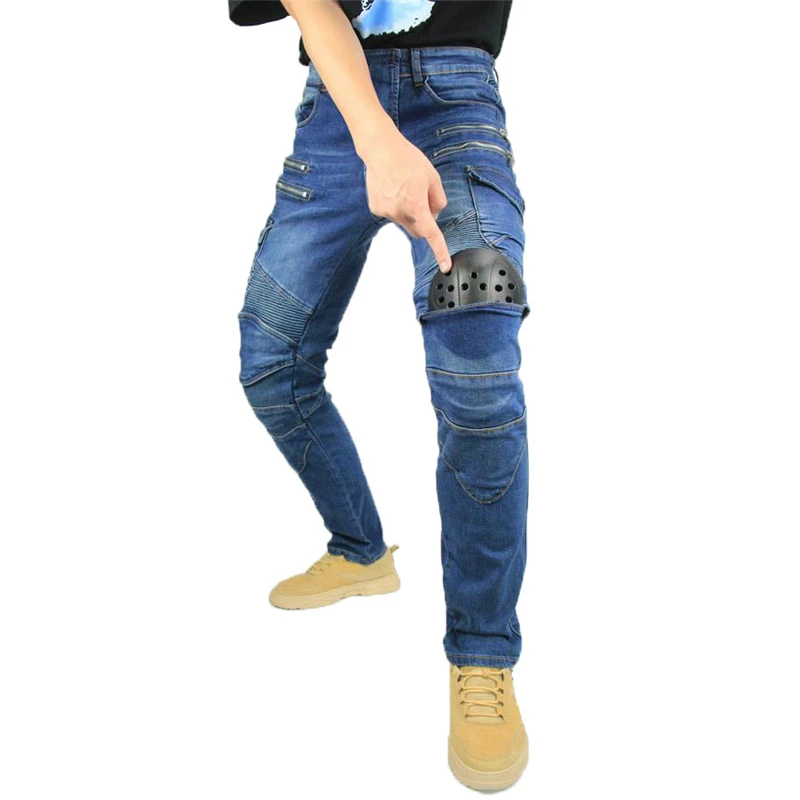 Texwood men's casual and sports wear store, summer beach clothes, men's leather fashion, jewelry, sunglasses Kominie Collection Classic Denim UGB06 PK718 PK719 4X Zip Motorcycle Pants Pantalones Motocicleta Hombre Featherbed Jeans Gears