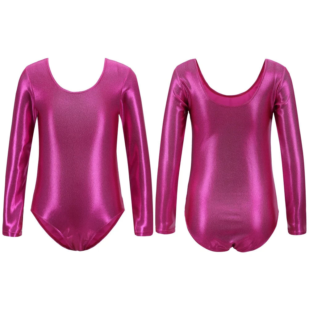 Leotards For Girls 3Pcs Ballet Dance Gymnastics Suit Long Sleeves Bodysuit With Shorts And Headband Stage Performance Dancewear