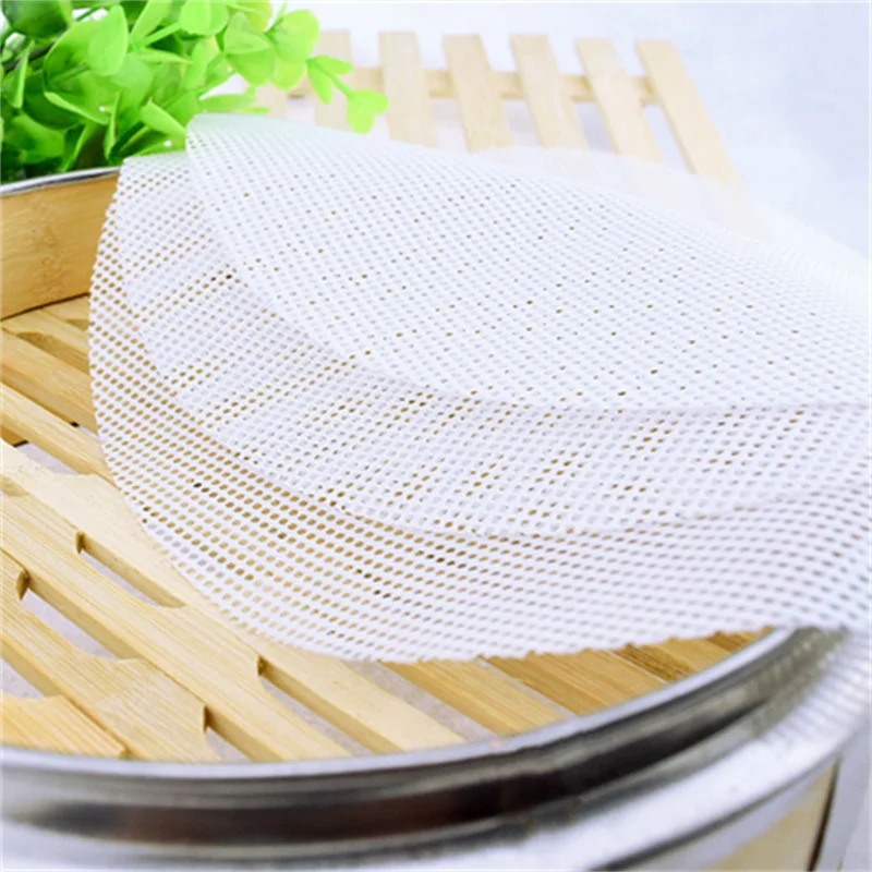 Description Picture 3 of itemRound Bun Dumplings Silicone Steamer Mat Non-Stick Steamed Pad Buns Baking Pastry Dim Sum Mesh Household Bakeware Tools