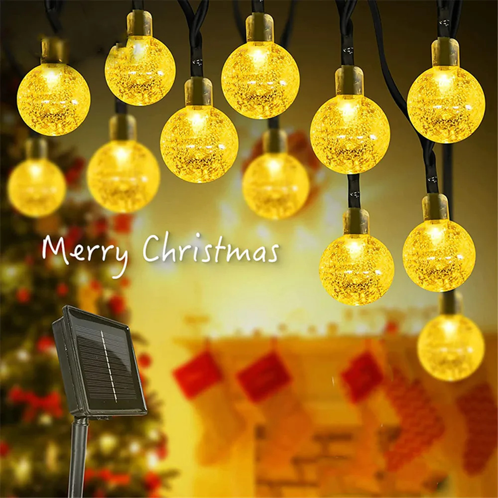 Description Picture 6 of itemSolar String Lights Outdoor LED Solar Bubble Ball Light 8 Modes Lamp For Garden Party Decor Holiday Lighting