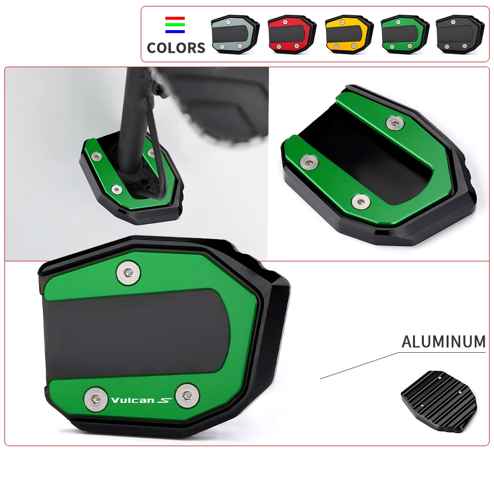vulcanS Motorcycle Kickstand Extender Foot Side Stand Extension Pad ...