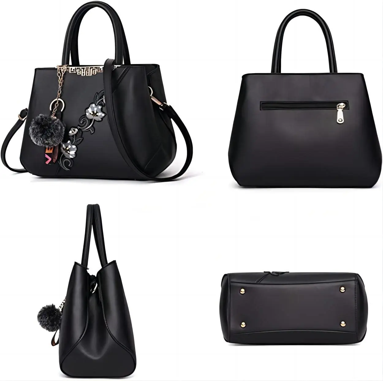 Women Handbag Top Handle Elegant Embroidery Shoulder Bags Classic Shopper Ladies Crossbody Handbags - Image 2