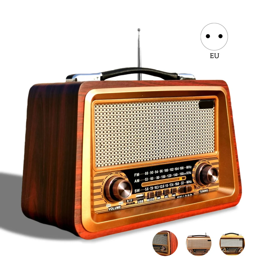 Massivholz tragbare Mini Retro FM Radio Bluetooth-Lautsprecher altmodischen  klassischen Stil - AliExpress