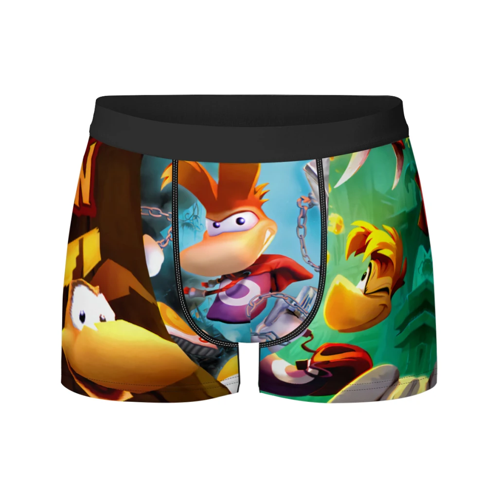 thumbnail image 1 of Recién llegado, calzoncillos tipo bóxer transpirables para hombre con estampado de dibujos animados de Rayman Legends Adventures Game, ropa interior para hombre, regalo, 1 of 5