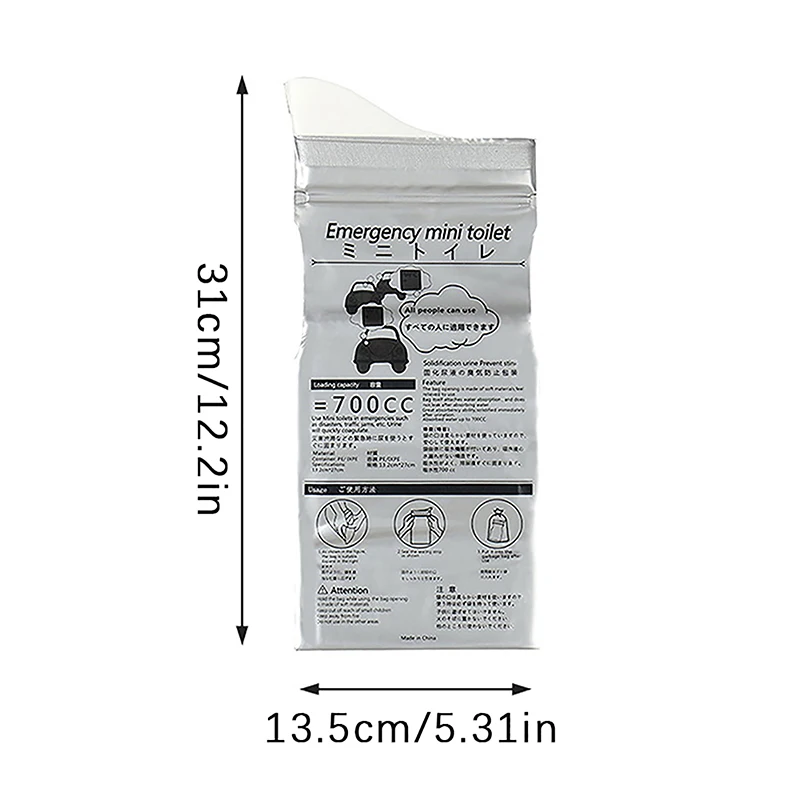 Women Portable Urinal 6Pcs 700ml Car Emergency Urine Bag Disposable Mini Toilet Bag Urine Container Portable Outdoor Travel Car Urinals for Men Women