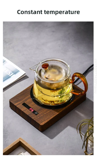 100°C Heating Pad Coffee Mug Warmer Smart Cup Heater Hot Tea Maker Warmer  Coaster Mini Induction Cooker 5 Gear Temperature 220V - AliExpress