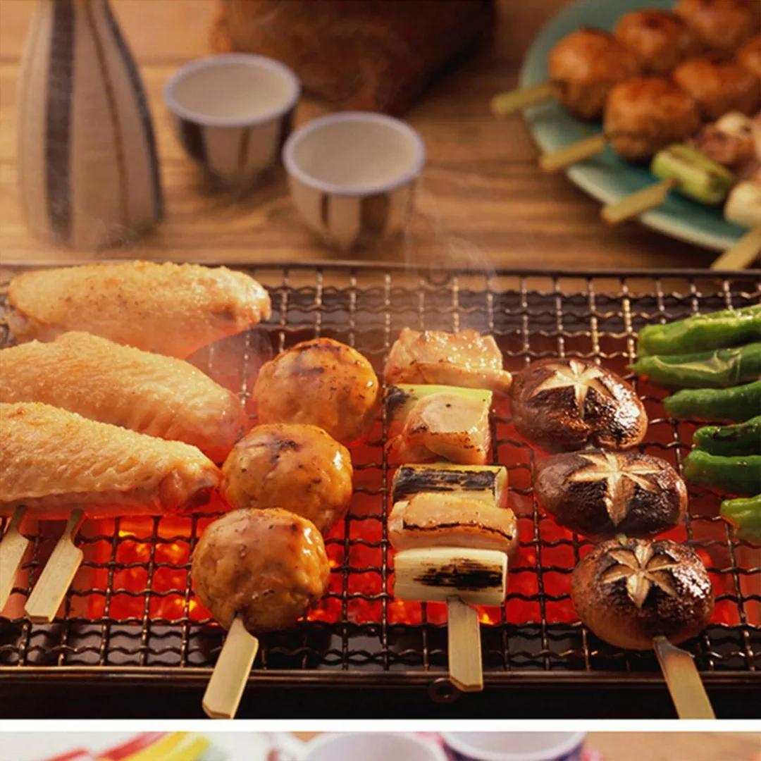 Description Picture 2 of itemWholesale 30*45cm BBQ Camping Vegetables Seafood Cooking Net BBQ Tools Galvanized Iron Grill Meshes Outdoor Charcoal