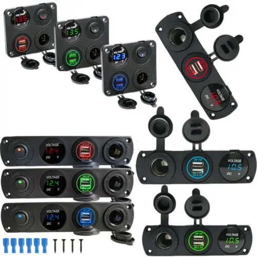 

12V Car Car Cigarette Lighter Socket with Dual USB Charger Socket Installation
