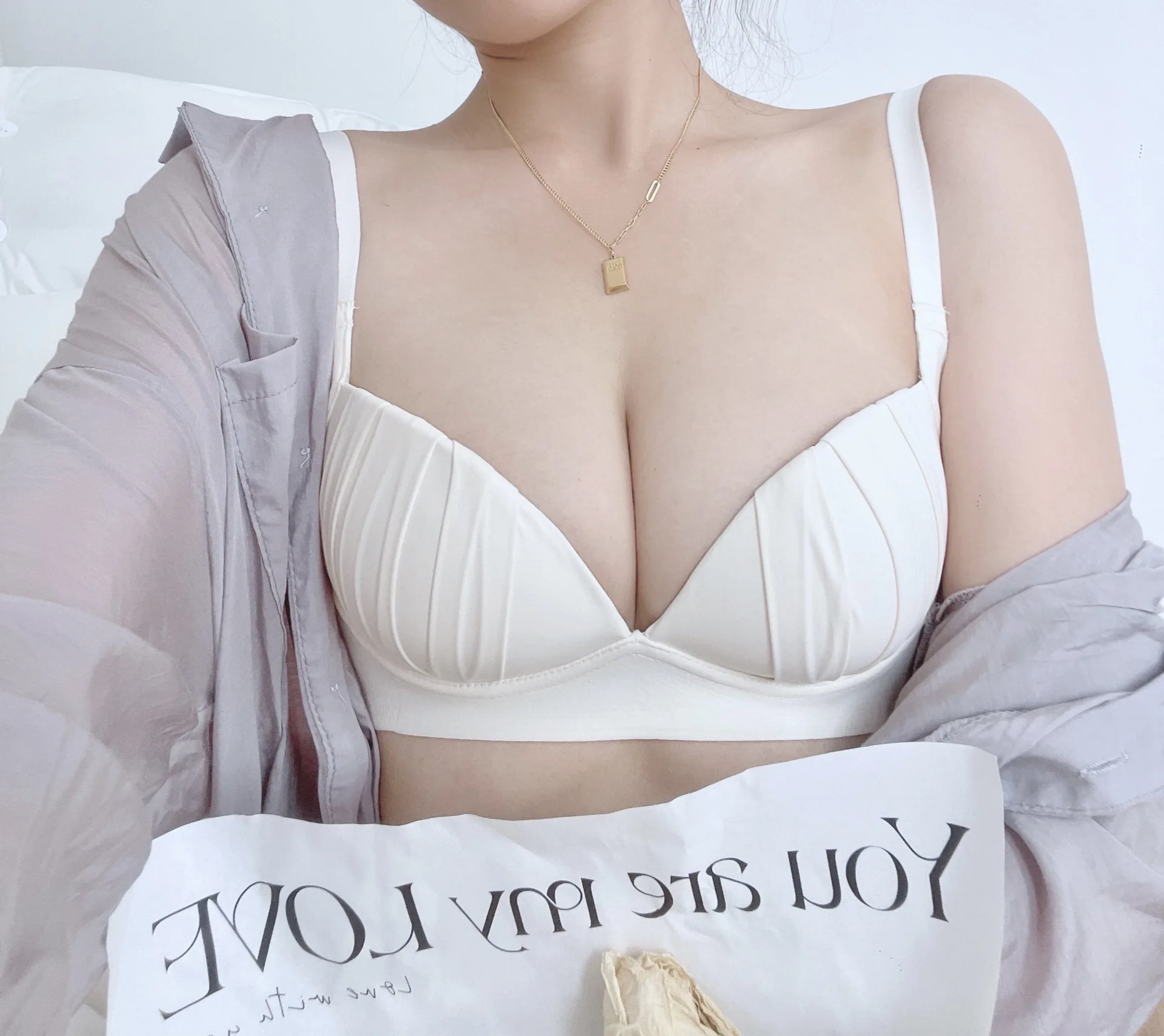 Women's Push Up Sexy Bra Fashion Thin Solid Lingerie Simple Candy Color Underwear Comfortable Breathable Bralette Invisible Bras