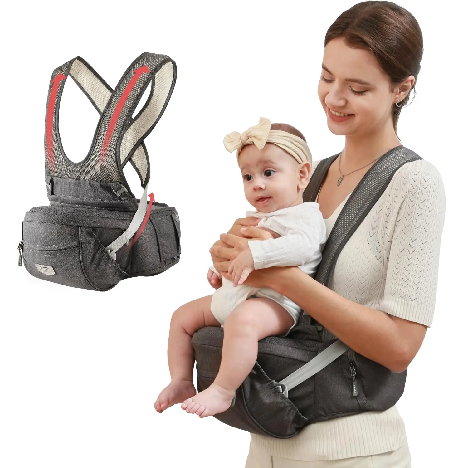 Sunveno Baby Carrier Infant Hip Seat Carrier Bebe Kangaroo Sling For  Newborns Backpack Carrier Baby Travel Activity Gear - Backpacks & Carriers  - AliExpress