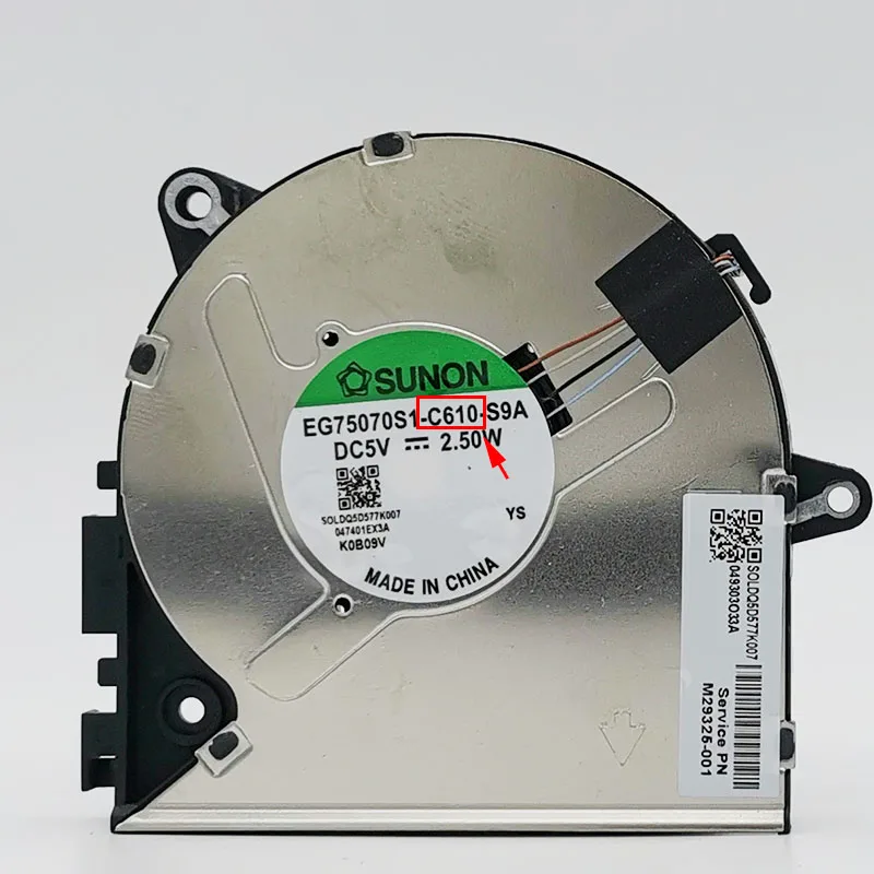 Cooling Fan HP ZBook Power 15 G7 G8 G9 HSN- Q26C HSN-Q36C EG75070S1-C601-S9A EG75070S1-C611-S9A N29325-001