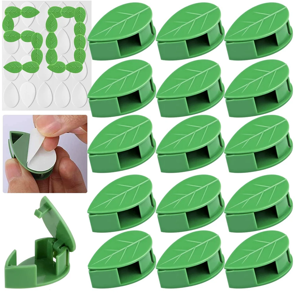 10-50Pcs Plant Climbing Wall Fixture Clips Acrylic Sticker Self-Adhesive Hook Plant Vine Traction Holder Indoor Outdoor Decor 10-50Pcs Plant Climbing Wall Fixture Clips Acrylic Sticker Self-Adhesive Hook Plant Vine Traction Holder Indoor Outdoor Decor