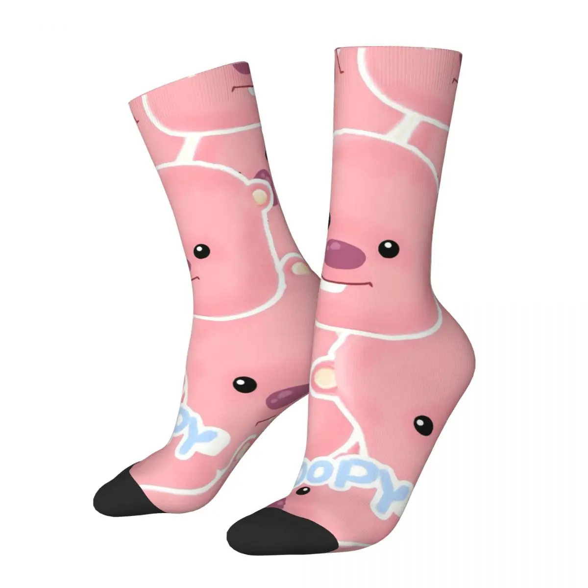 

Winter Warm Retro Women Men Cute Loopy Pattern Socks Sweat Absorbing Middle Tube Socks