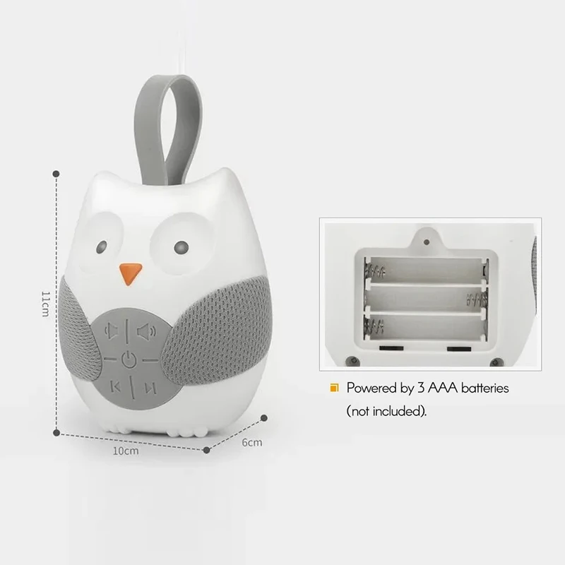 Portable Owl White Noise Machine Baby Soothing Soothing Sleep Aid Device Compact Baby Music Sleep Device Music Player white noise machine baby music box