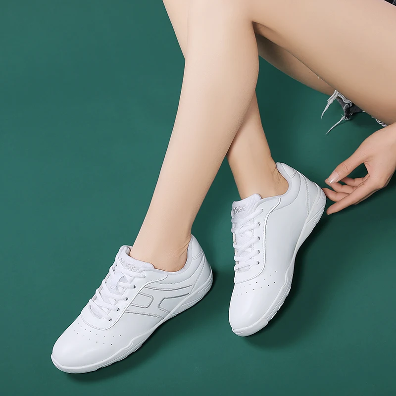 Marwoo cheerleading shoes Children's dance shoes Competitive aerobics Fitness Women's white jazz sports 810