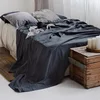Pure Linen Bed Sheets 100% Stone Washed French Linen Solid Color Breathable and Durable for Hot Sleepers 1 PC Flat Sheet 3