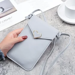 Universal PU Leather Cell Phone Bag with Shoulder Strap and Wallet Pouch (Gray)