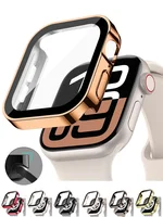 Protecteur d'écran pour boîtier Apple Watch 46mm 42mm 45mm 44mm 41mm 40mm 44mm, couvercle en verre trempé iWatch série 10 7 8 9 SE 6 5 4 2