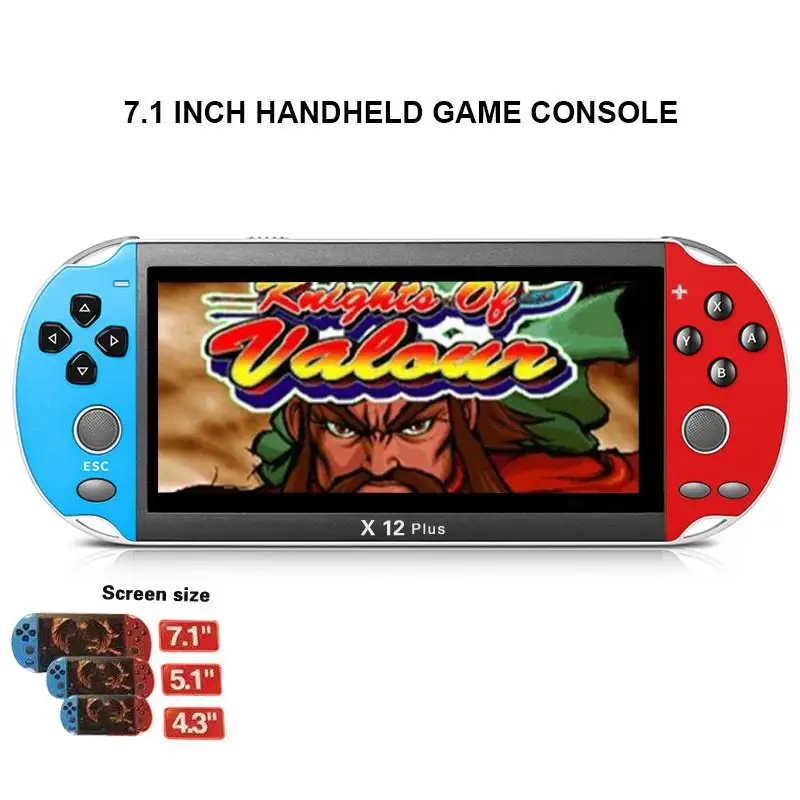 4.3/5.1/7.1 Inch HD Screen Portable Video Game Console Mini Handheld Games Consoles Built-in 10,000 Retro Free Games Consola 