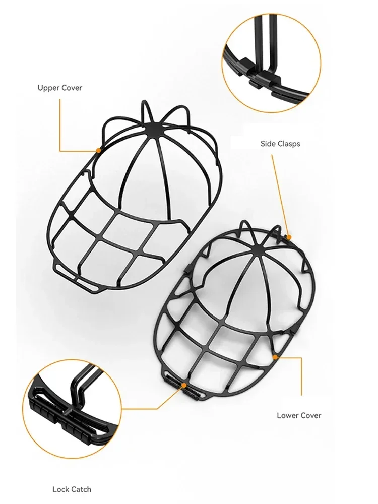 Baseball Cap Washer Rack Anti-deformation Cap Protector for Dishwasher Washing Machine Hat Washer Frame Travel Organization