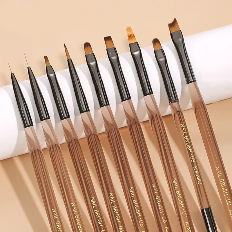Nail Art Pens Nail Art Brushes Nail Brushes Nail Art Tools Gel Nail Tools 1Pc Nail Art Liner Brush Stripe Pattern Painting Brush Acrylic UV Gel Extension Drawing Carving Pen DIY Manicure Tool Nail