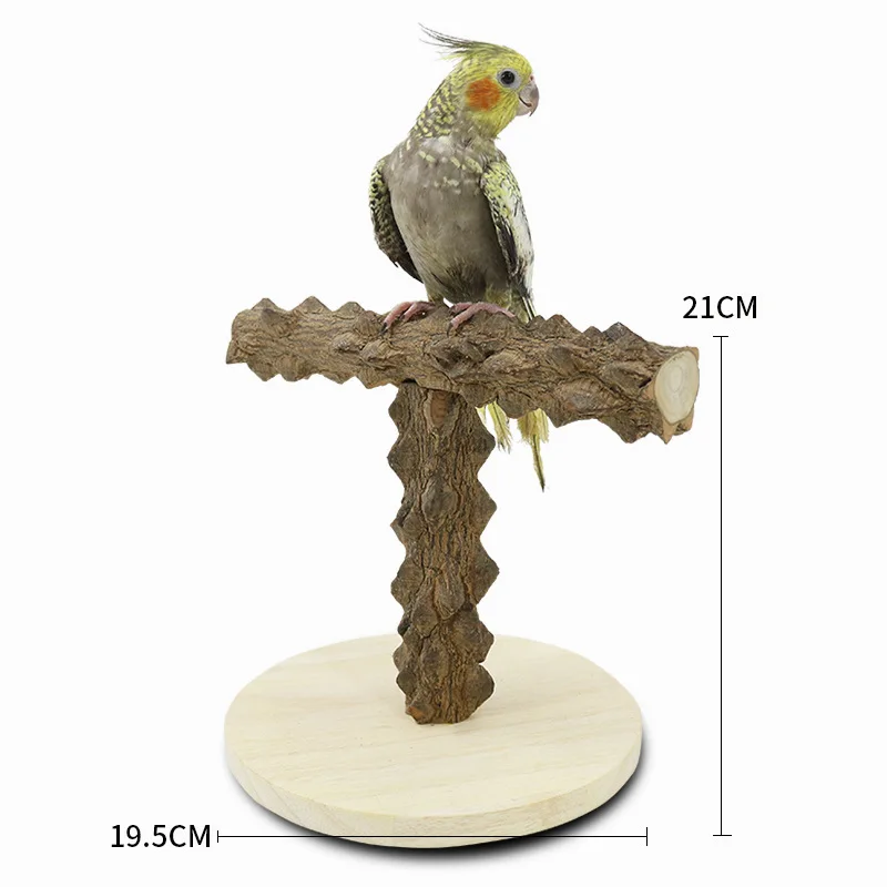 Parrot T-shaped Sichuan pepper wood game stand, bird stand, pole climbing ladder, parrot toy training supplies