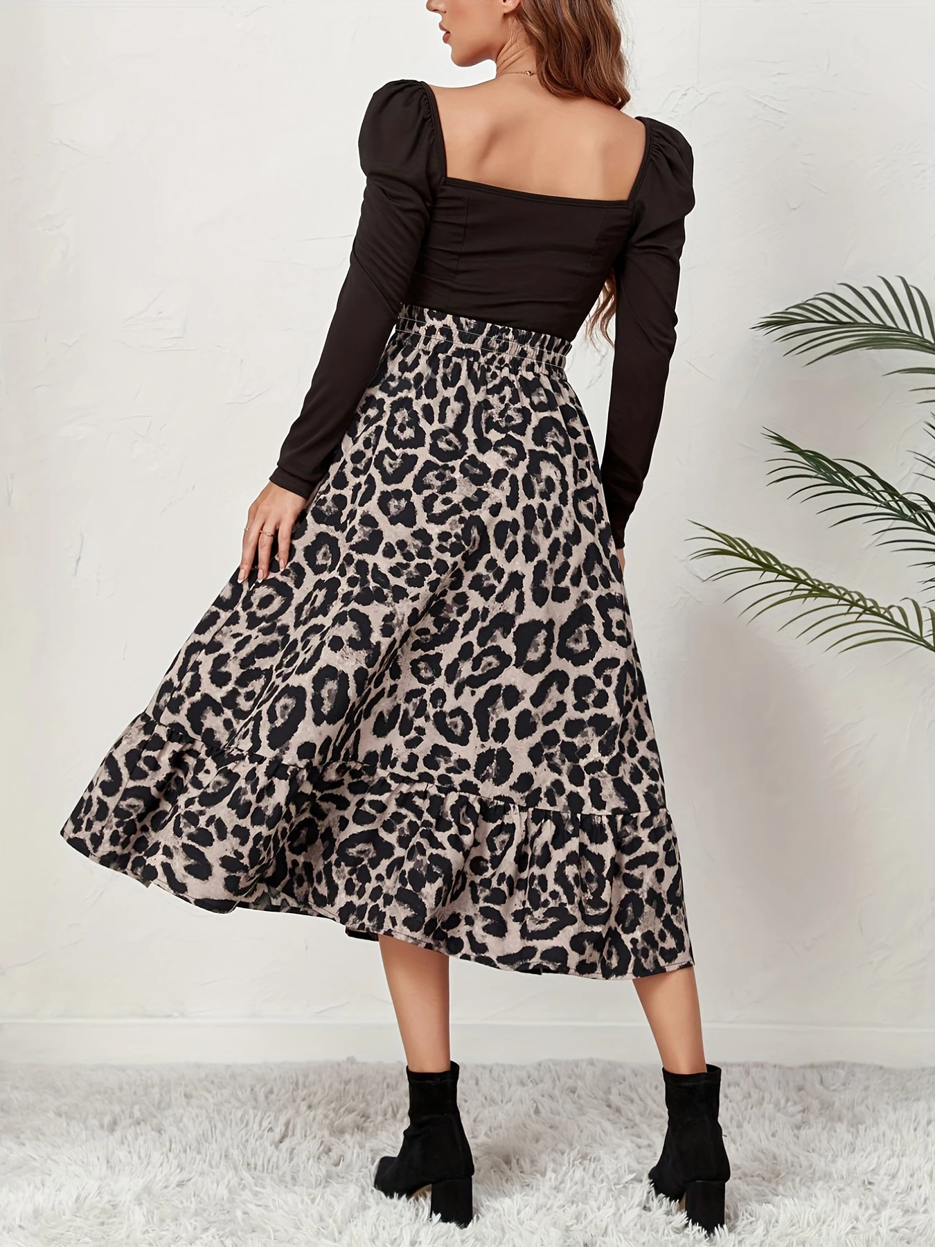 leo rock grau | leopard muster