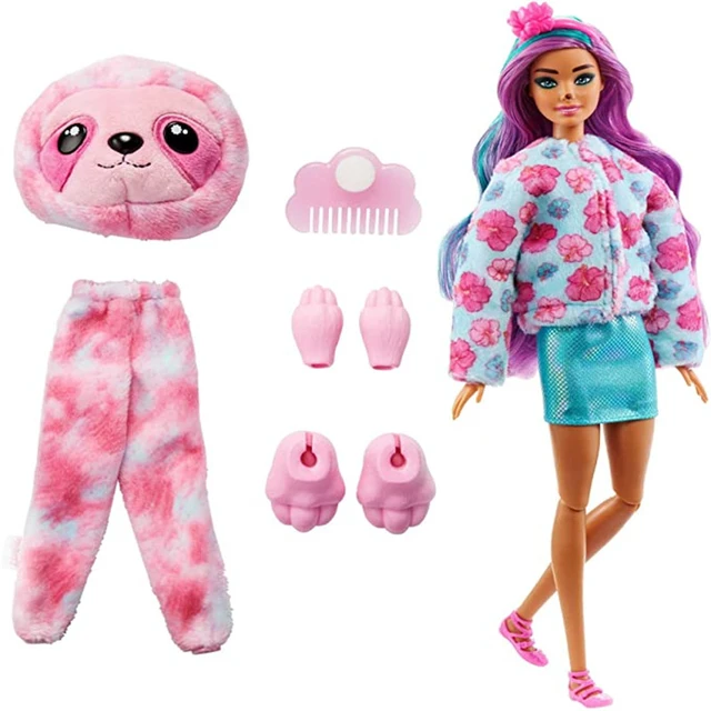 Barbie Doll Cutie Reveal Teddy Plush Costume Doll With Pet, Color Change