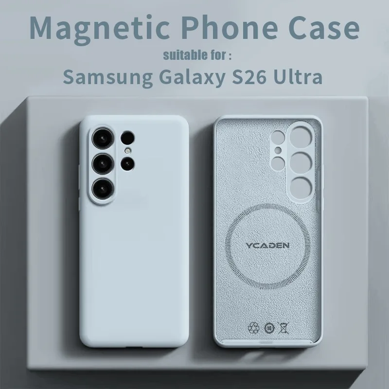 Magnetic Liquid Silicone Wireless Charging Phone Case - Soft Back Cover