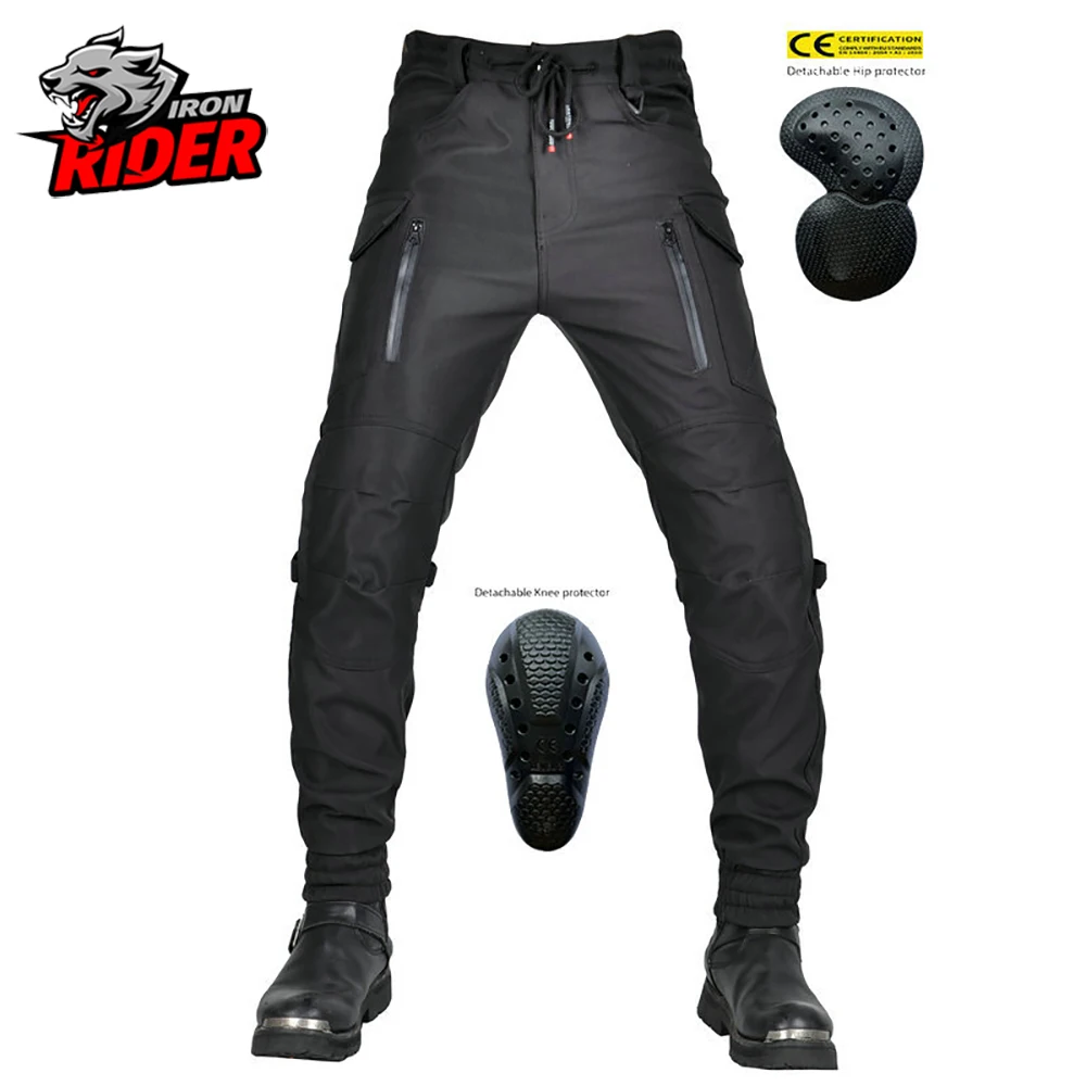 

VOLERO Waterproof Windproof Motorcycle Riding Pants Breathable High Waisted Motorcycle Pants Removable CE Protective Equipment