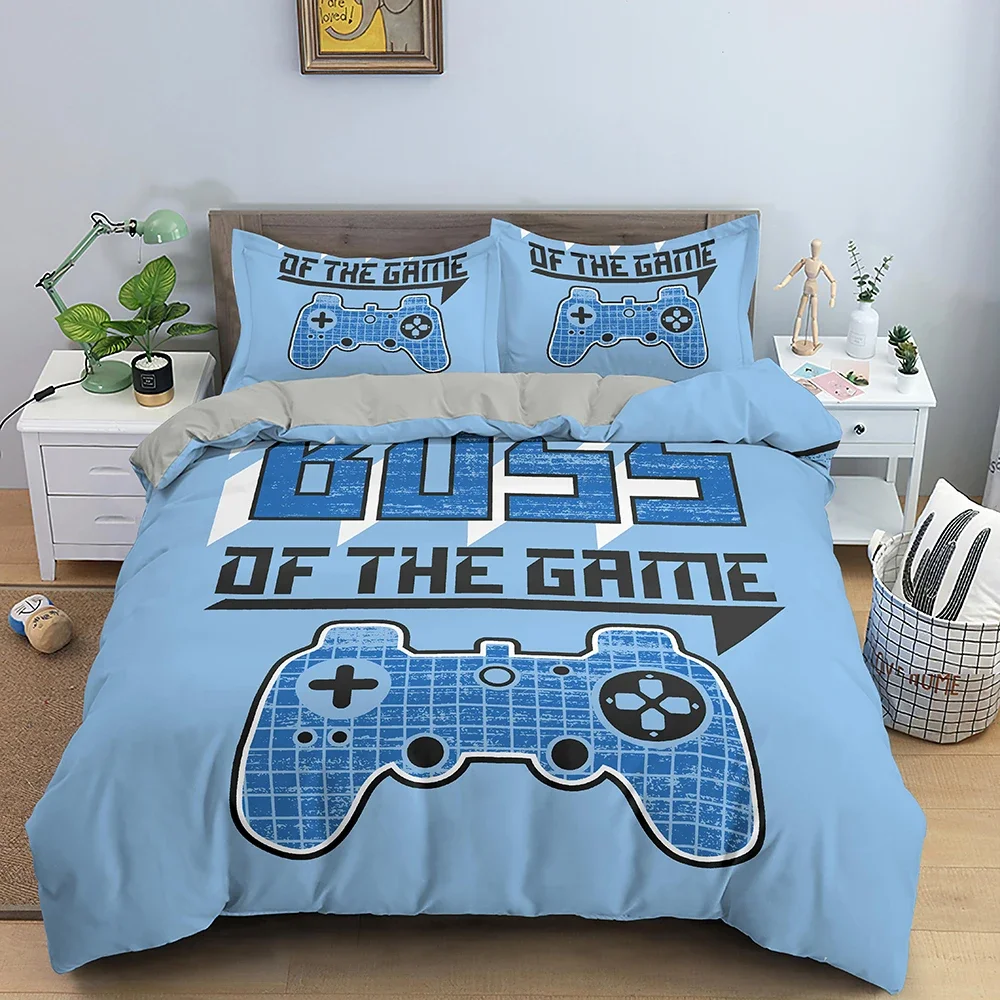 Gamepad Polyester Duvet Cover Set Colourful Button King Play Gamer Bedding Set Kid Teen Man Video Game For Child Game Room Decor