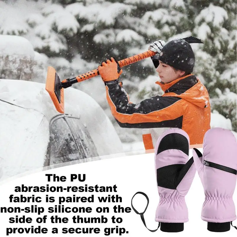 Winter Ski Gloves Snowboarding Gloves Waterproof Mittens Snow Ski Gloves Snowboard Gloves Anti-Slip Cold Weather Winter Gloves 3