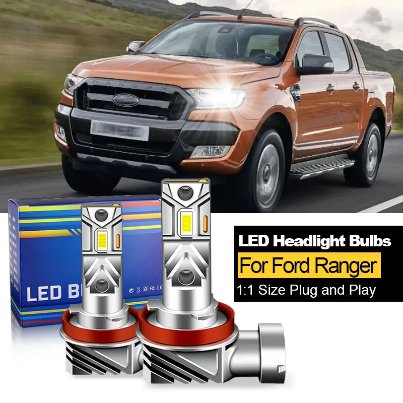 

2 шт., автомобильные лампы CANbus для Ford Ranger 2019 2020 2021 9005 HB3 H11 12 в лм