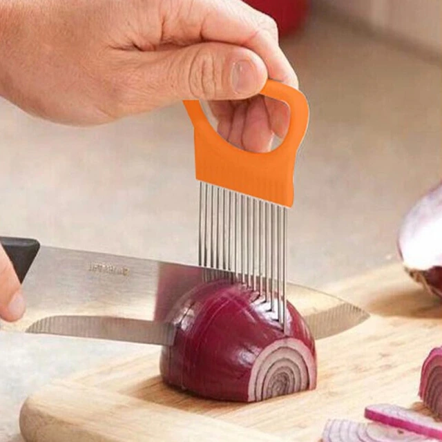 New Kitchen Gadgets Onion Slicer Tomato Vegetables Safe Fork vegetables  Slicing Cutting Tools household items kitchen