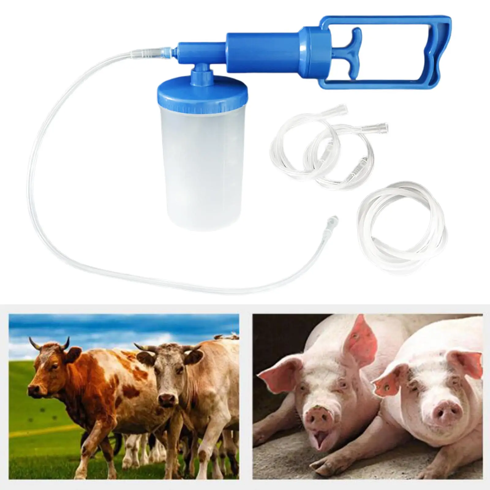 Veterinary Uterine Cleaner Fityle 500ml Sow Uterine Washer Manual Pig Washing
