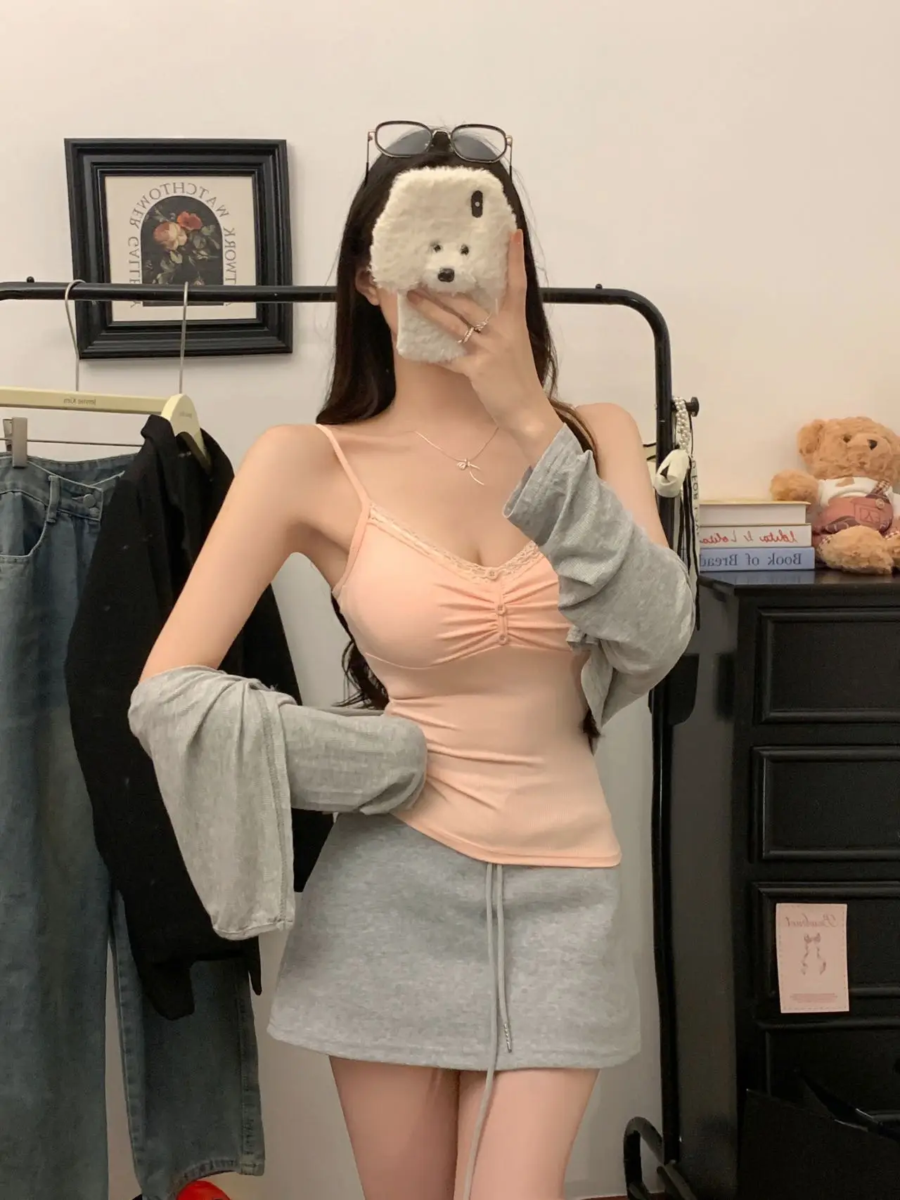 Women's White Lace Padded Crop Top