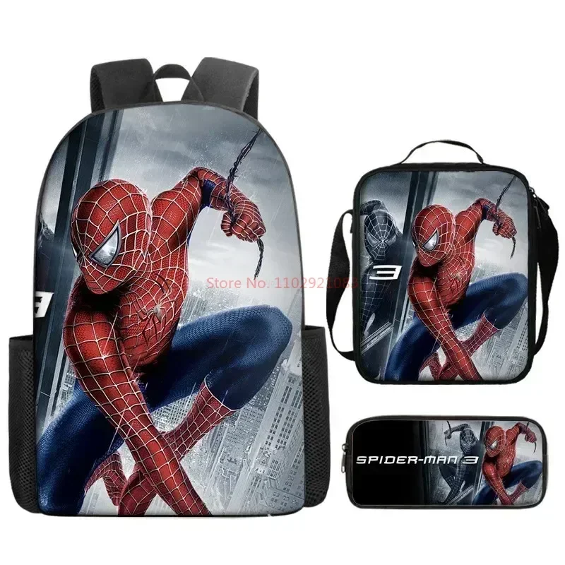 thumbnail image 1 of Mochila Marvel Spider Man 2024 nueva para estudiantes de primaria y secundaria, mochila de dibujos animados de anime de gran capacidad, bolsa para el almuerzo, 1 of 5