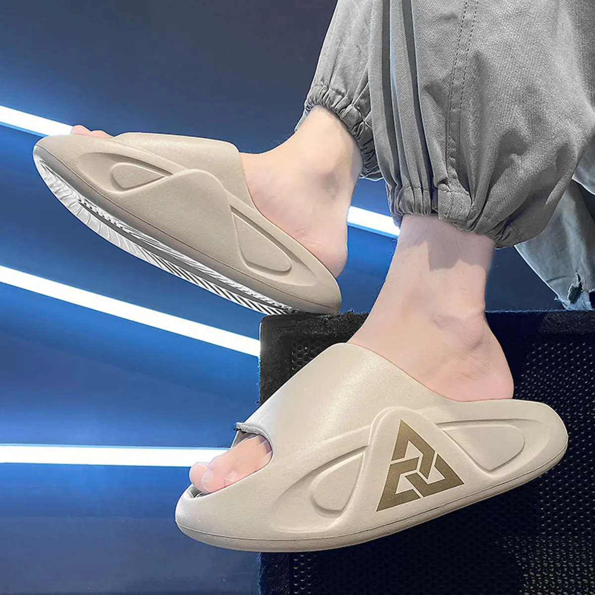 Men's Summer Soft Air Cushioned Casual Slippers EVA Extra Thick Sole Sandals Outdoor Shoes Hombre soft slippers summer slippers anti slip sandals