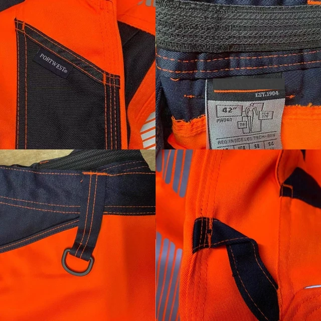 Multifunctional Work Pants with Reflective Tapes