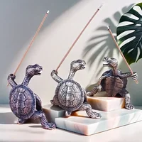 1pcs Mini Turtle Shape Incense Censer Sandalwood Stick Holder Vintage Bronze Animal Incense Holder Burner Stand Gift Home Decor - Image 2