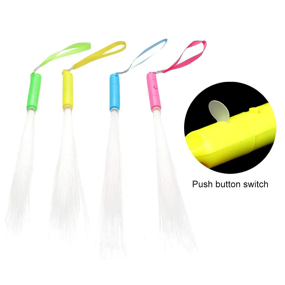Led Light Up Stick Glowing Fiber Stick Toy Party 3 Light Patterns Luminous Prop Christmas Birthday Gift Wedding Party Gift