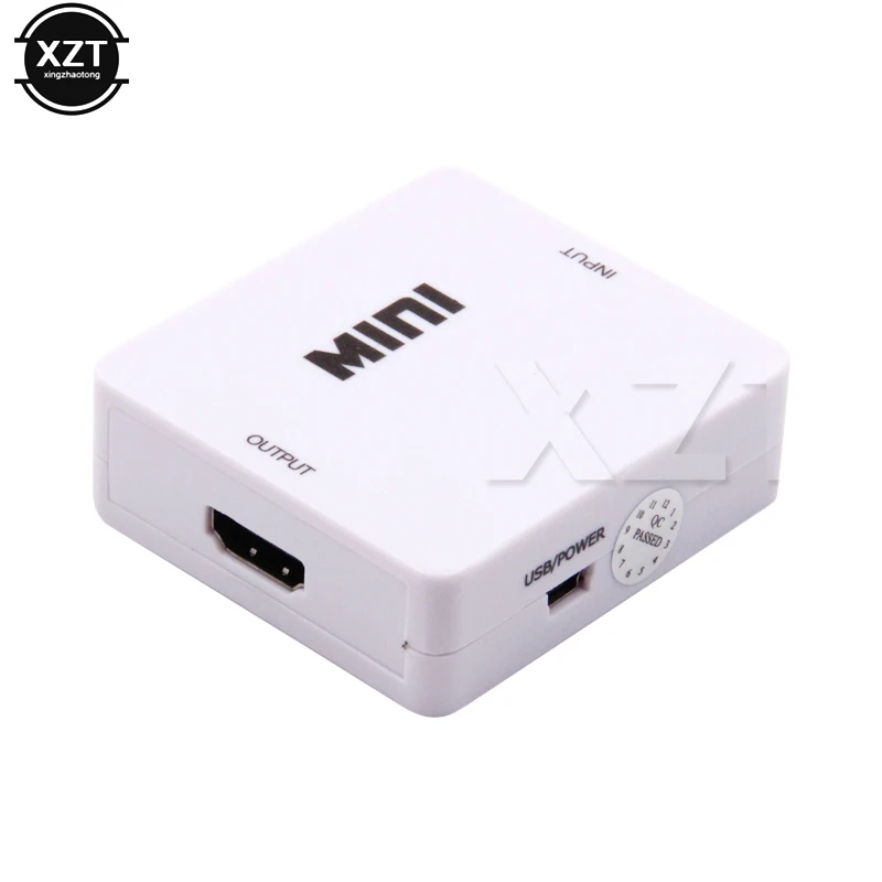 1080P MINI VGA to HDMI-compatible Converter With Audio VGA2 HDMI-compatible Video Box Adapter for Notebook PC for HDTV Projector