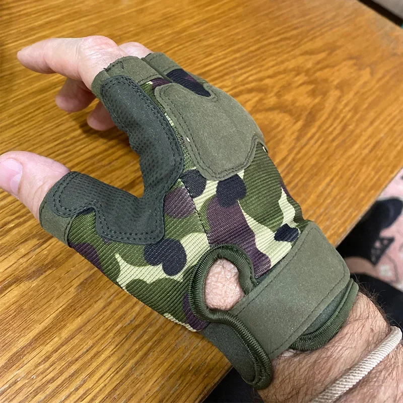 Men Tactical Fingerless Gloves Shooting Cut Proof Anti-Slip Outdoor Sports Paintball Airsoft Bicycle fingerless gloves tactical gloves half finger gloves sports gloves fingerless gym gloves male gloves