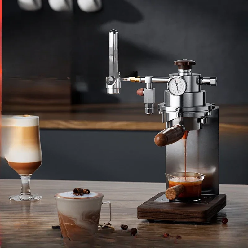 

Pneumatic coffee machine small household Italian espresso outdoor portable Aleman Barret pressure coffee
