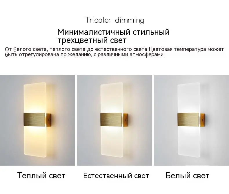 Minimalist indoor LED wall lamp hallway bedroom lighting