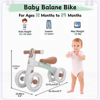 Ubravoo Baby Slide Balance Bike for 12-24 Months,3-Mode Headlight & 4 Transparent Silence Wheels, Riding on Toys Birthday Gifts 2