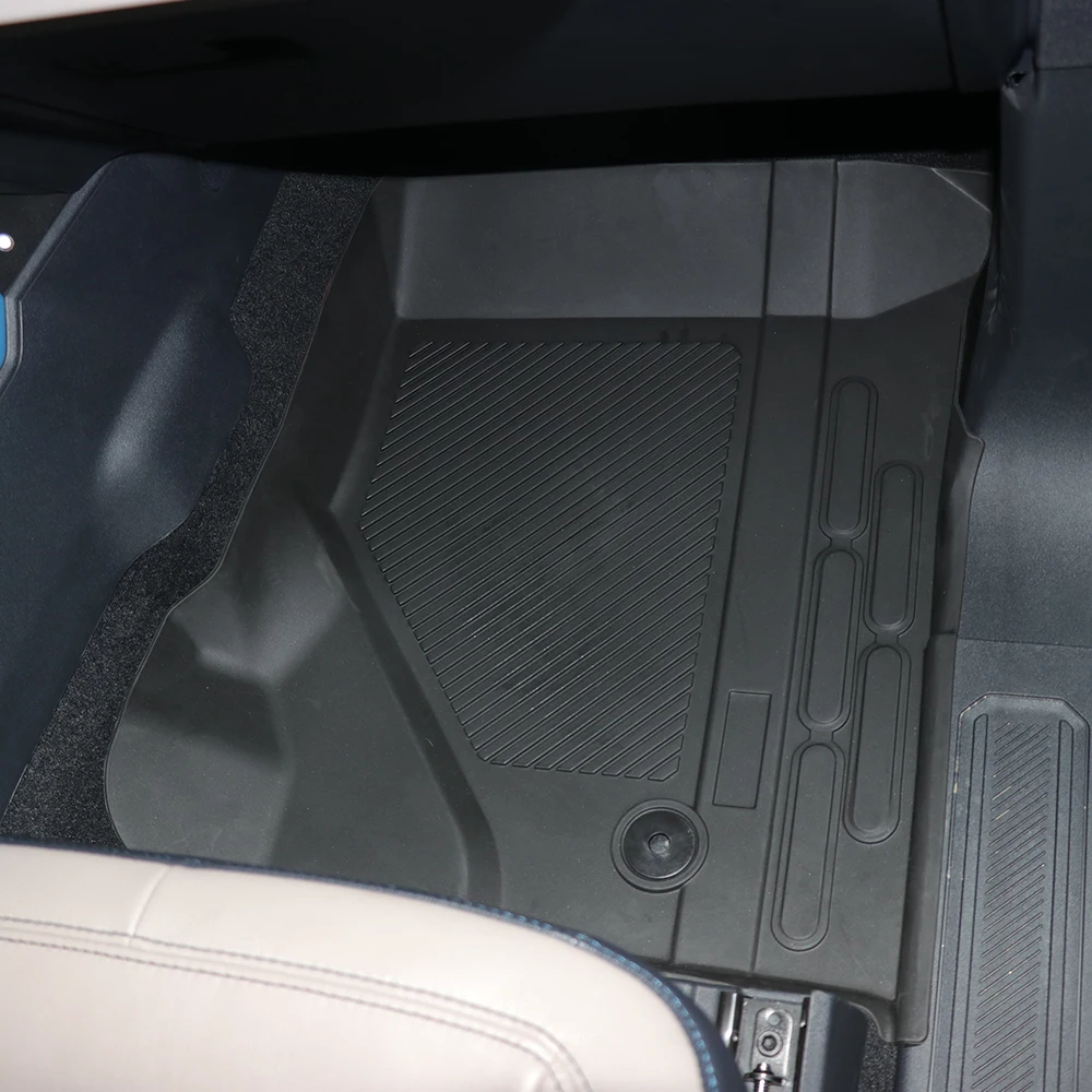 

SXMA B1026 BRONCO 3D TPE Foot Mat 3pcs Black Floor Protectoion Pad All Weather Carpet Liners Waterproof Foot Mat For Ford Bronco